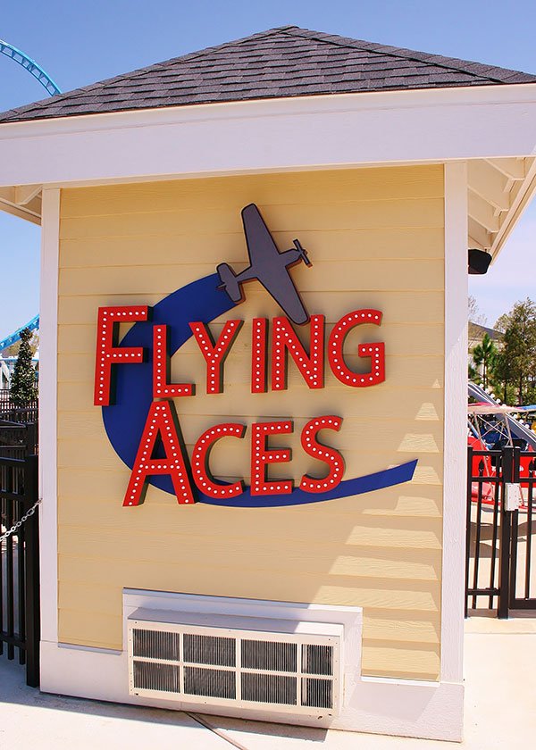 Flying Aces dimensional letter sign