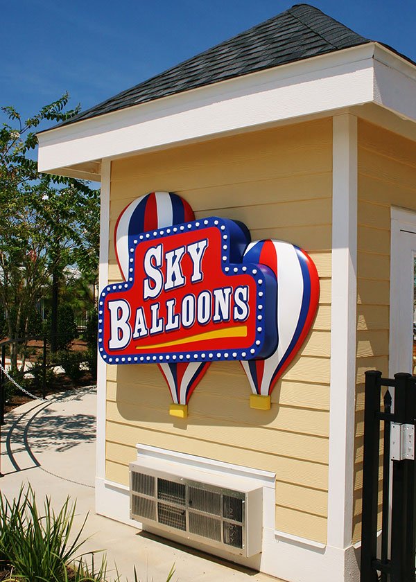 Sky balloons custom theme sign