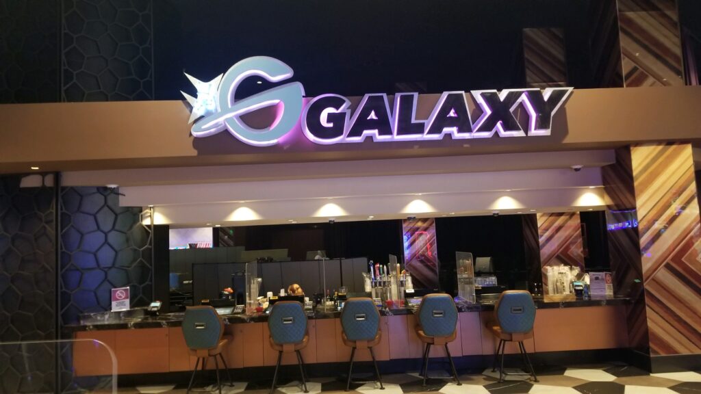 Custom channel letter sign for Galaxy restaurant in Casino by New Image Creative
