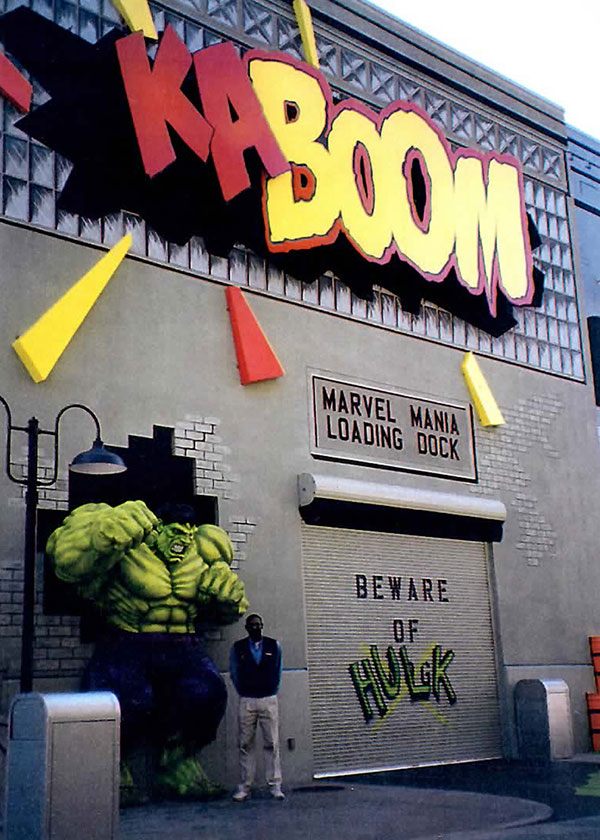 Custom fabricated Incredible Hulk 3D Display for Universal Studios by New Image Creative