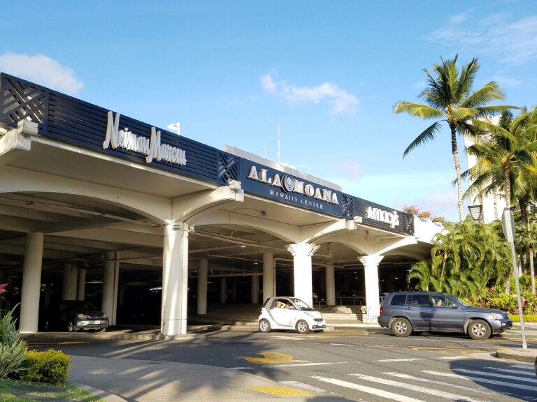 Decorative business building sign in shopping center in Hawaii by New Image Creative